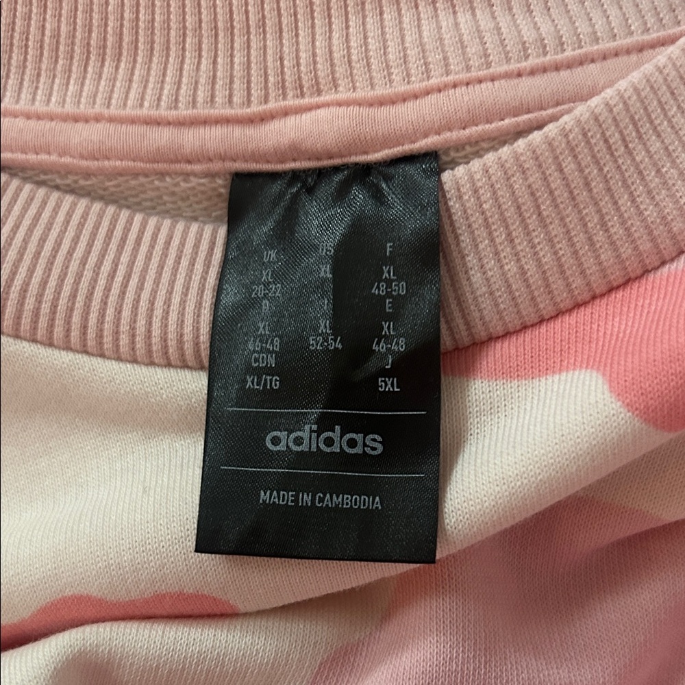adidas Pink & White Camo Sweatshirt - Picture 2 of 2